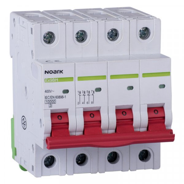 100353 Автоматичний вимикач 10 kA, хар-ка B, 16 A, 4 полюси Ex9BH 4P B16 NOARK