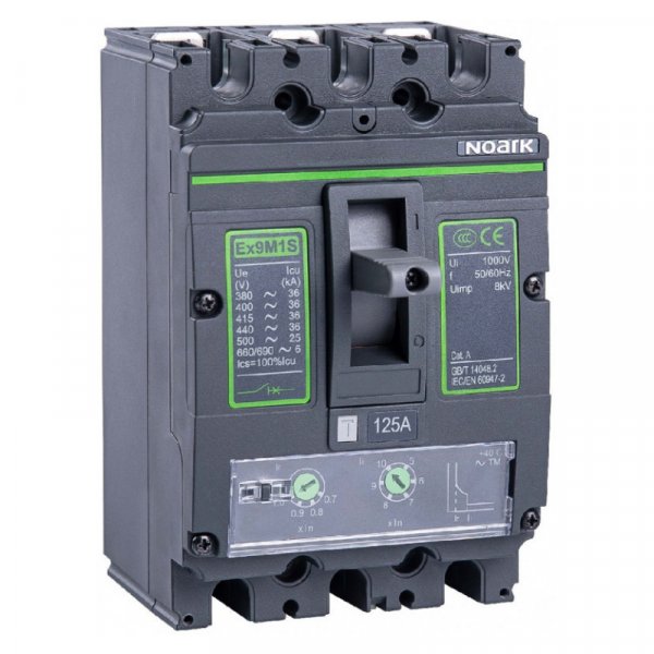Ex9M1S Автоматичний вимикач, розмір M1, Icu=Ics=36kA, In=125A, 3P 111800 NOARK