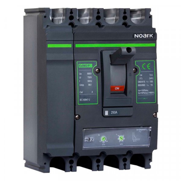 Ex9M2S 4P4T Автоматичний вимикач, розмір M2, Icu=Ics=36kA, In=250A, 4P із захістом N-полюса  111912 NOARK