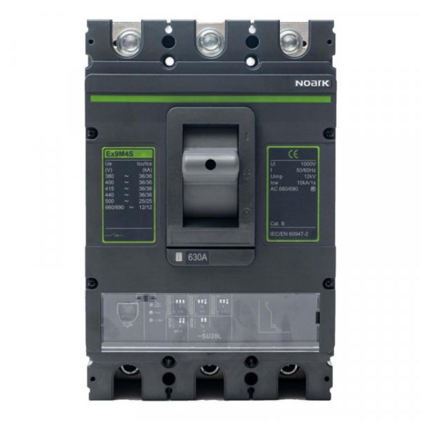 Ex9M3S SU20L Автоматический выключатель, размер M3, SU20L (DIP), Icu=36kA, In=630A, 3P 111229 NOARK