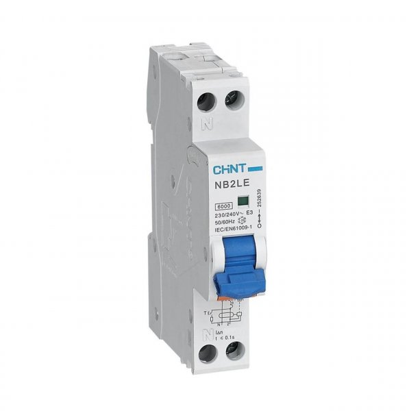 689003 Дифференциальный выключатель NB2LE 1P+N 6kA C20 30mA AC эл. 6kA (18mm) Chint