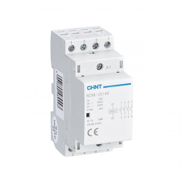 Контактор модульный NCH8-25/40 25A 4NO AC220/230В 256089 Chint