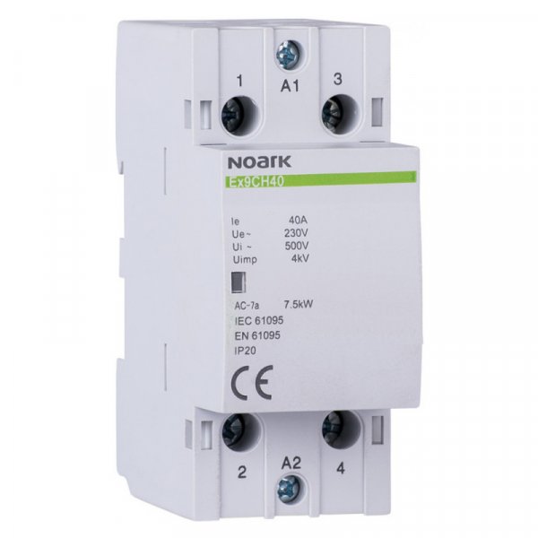 Модульний контактор, 40 A, котушка 220/230 V, 1NC+1NO Ex9CH40 11 220/230V 50/60Hz 102418 NOARK