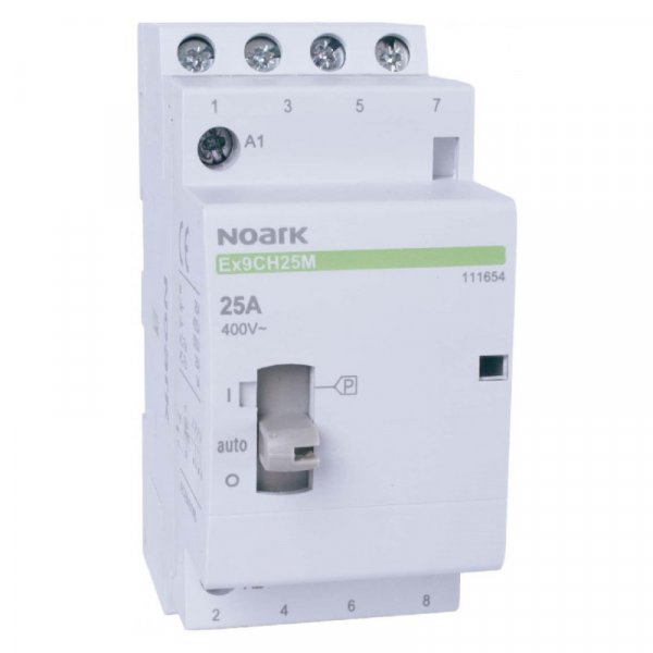 Модульный контактор с РК, 25A, 220-240V AC, 4 NO контакты Ex9CH25M 40 230V EU 111654 NOARK