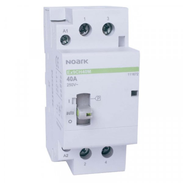 Модульный контактор с РК, 40A, 220-240V AC, 2 NO контакты Ex9CH40M 20 230V EU 111672 NOARK