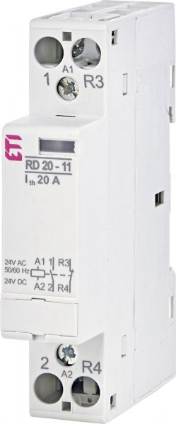 Контактор модульний RD 20-11 24V AC/DC 2464007 ETI