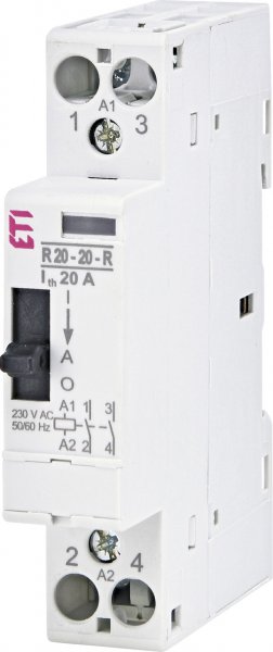 Контактор модульний R-R 20-20 230V AC (ручн.керув.) 2464040 ETI