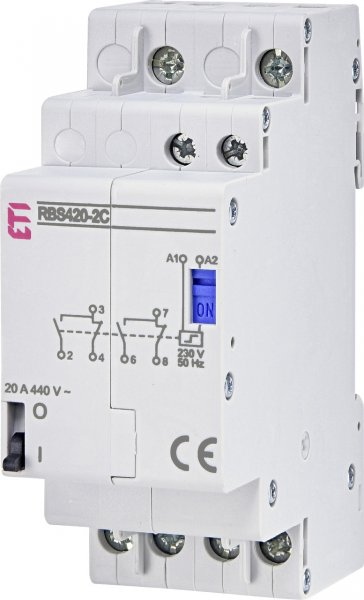 Импульсный контактор RВS 420-2C 230V AC (20A, 2CO) 2464139 ETI