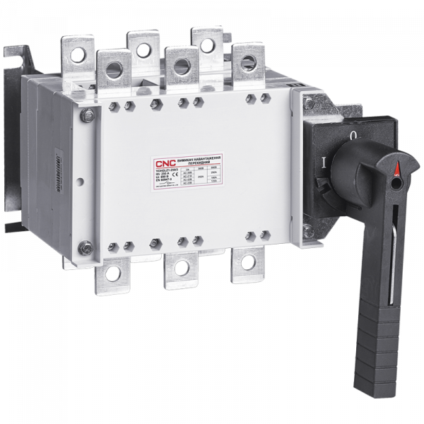 Выключатель-разъединитель перекидной YCHGLZ1-1000А, 3Р, 400V, с дополнительными контактами 2NO+2NC CNC