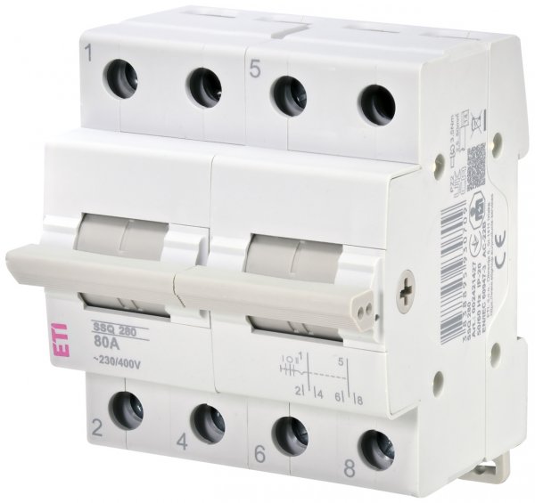 2421427 Переключатель нагрузки SSQ 280 "1-0-2", 2p 80A ETI