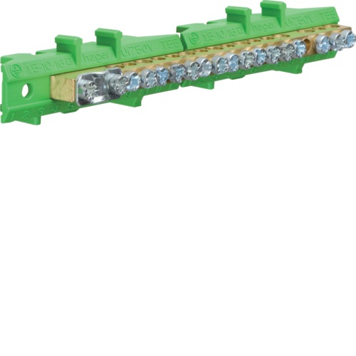 KM17E Клемма защитная с держателем 1х25+8x16+8x10мм2 Hager