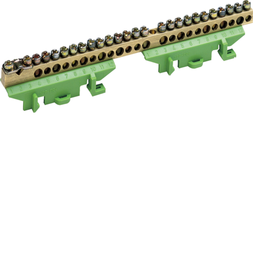 KM25E Клемма защитная с держателем 1х25+11x16+13x10мм2 Hager