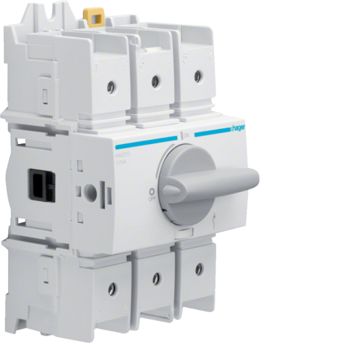 HAD312 Выключатель нагрузки модульный до 70мм2, 3п 125А Hager