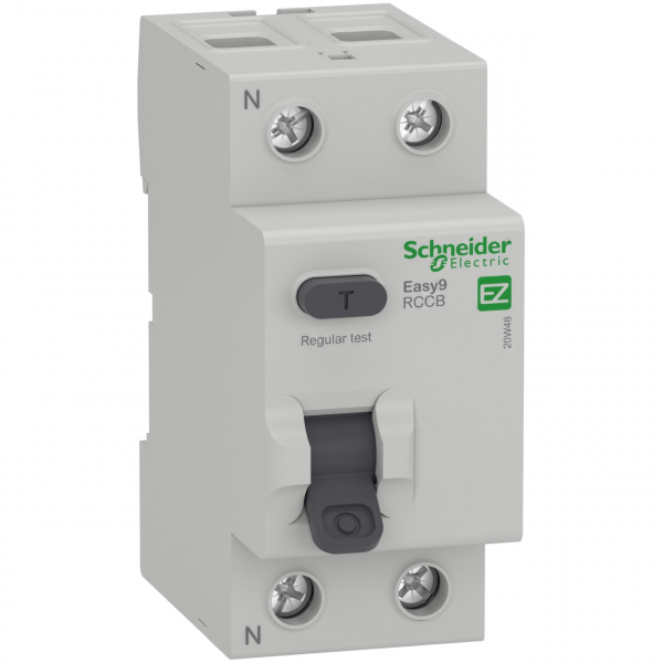 EZ9R14225 Пристрій захисного вимкнення (ПЗВ) Easy9 2P 25A 10mA АC Schneider