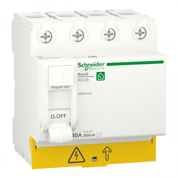 R9R54440 Устройство дифференциального тока (УЗО) RESI9 4P 40A 300mA АС Schneider