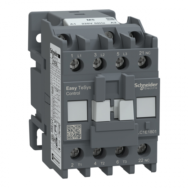 LC1E1801M5 Контактор EasyPact TVS Е 3Р 18A котушка 220В 1NC Schneider