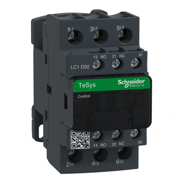 LC1D32P7 Контактор 3Р 32A катушка 230В AC 1NO+1NC Schneider