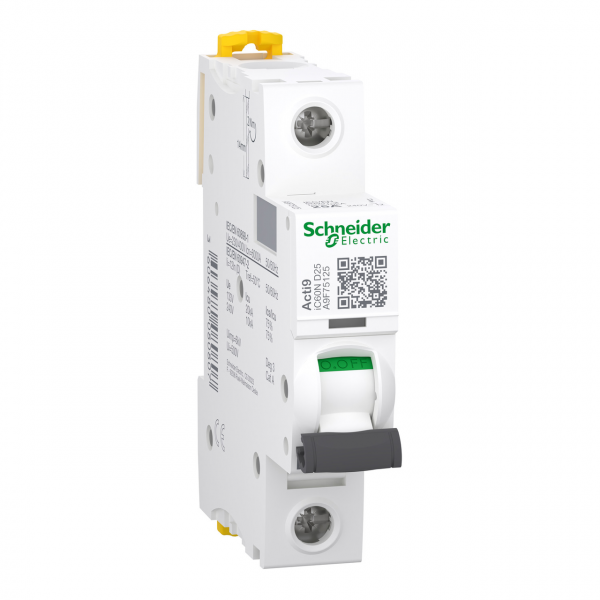 A9F75125 Автоматический выключатель iC60N 1P 25A D 10кА Schneider Electric