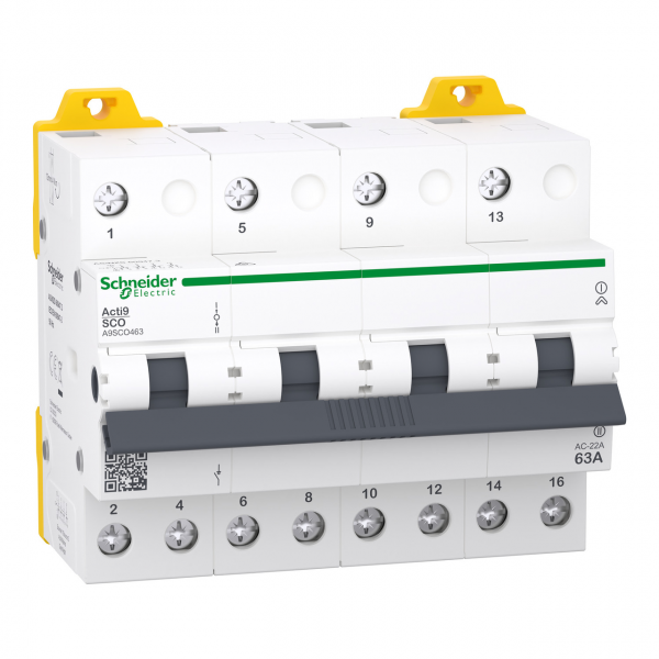 A9SCO463 Переключатель 3-х позиционный 1-0-2 iSSW Acti9 4P 63A 400/415В Schneider Electric
