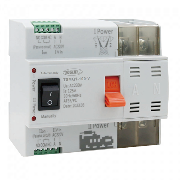 Модульное устройство ввода резерва АВР TSMQ1 2Р 63A 230/400В TOSUNLux
