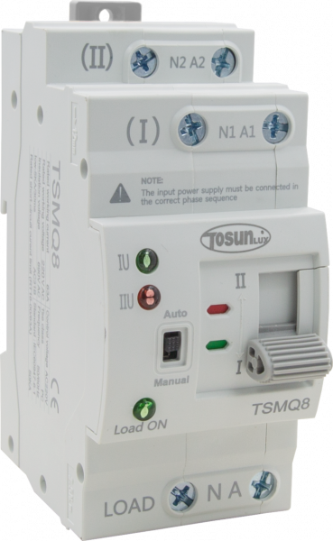 Модульний пристрій введення резерву АВР TSMQ8 2Р 63A 230/400В TOSUNLux