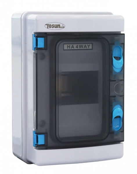 Влагозащищенный корпус HA модульный 4 модуля IP65, накладной, пластиковый UV ABS TOSUNLux