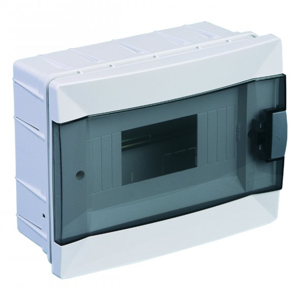 Щиток на 8 автоматів для прихованого монтажу прозора кришка 63008 Makel