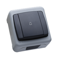 Кнопка дзвінка IP55 сірий 36064050 Makel