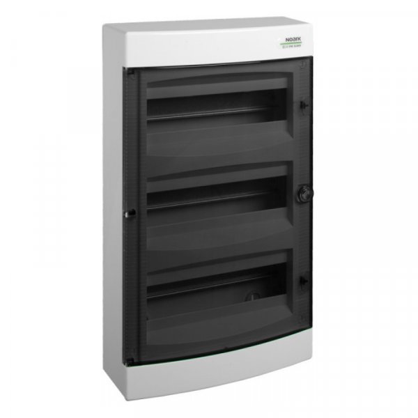 PNS 4x18T Модульний щиток, прозорі дверцята, настінного монтажу, IP40, 4 ряда, 4x18 модулів 110816 NOARK