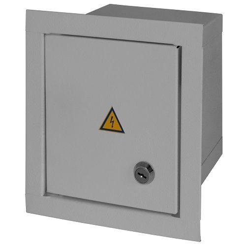 S0100149 Корпус e.mbox.stand.w.08.z металлический, на 8 модулей, встраиваемый, с замком, E.NEXT