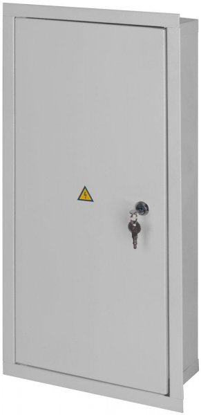S0100125 Корпус e.mbox.stand.w.48.z металлический, на 48 модулей, встраиваемый, с замком, E.NEXT