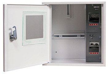 S0100063 Корпус e.mbox.stand.n.f1.04.z.e металевий, під 1-ф. електронний лічильник, 4 мод., навісний, з замком