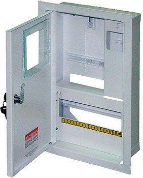 S0100016 Корпус e.mbox.stand.w.f1.10.z металлический, под 1-ф. счетчик, 10 мод., встраиваемый, с замком