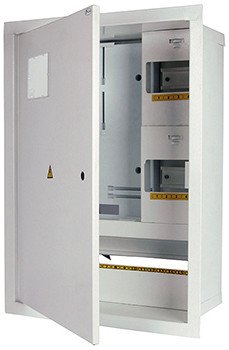 S0100012 Корпус e.mbox.stand.w.f3.24.z металлический, под 3-ф. счетчик, 24 мод., встраиваемый, с замком