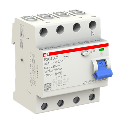 F204AC-80/0,3 Устройство защитного отключения 10kA 4P ABB 2CSF204001R3800