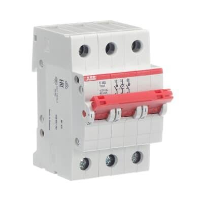 E203/100r Выключатель нагрузки с красной ручкой 3P 100A 3NO ABB 2CDE283001R0100