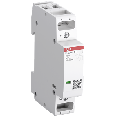 Модульний контактор ESB20-20N-01 24B AC/DC 2P 20A 2NO ABB 1SBE121111R0120