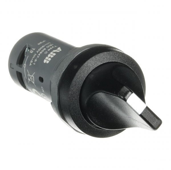 C2SS2-10B-11 Перемикач з фікс. "А-C" 1НВ+1НЗ, чорне пласт. кільце, чорний 1SFA619201R1076