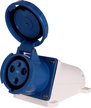 P012003 Силова розетка стаціонарна e.socket.pro.3.63, 3п., 230В, IP 67, 63А (133) E.NEXT