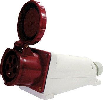 P012009 Силовая розетка стационарная e.socket.pro.5.63, 5п., 380В, IP 67, 63А (135) E.NEXT