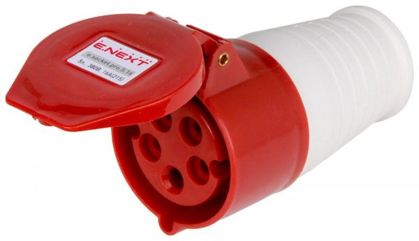 P012018 Силовая розетка переносная e.socket.pro.5.16, 5п., 380В, 16А (215) E.NEXT