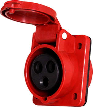P012012 Силова розетка, що вбудовується e.socket.pro.4.16.wall, 4п., 380В, 16А (414) E.NEXT