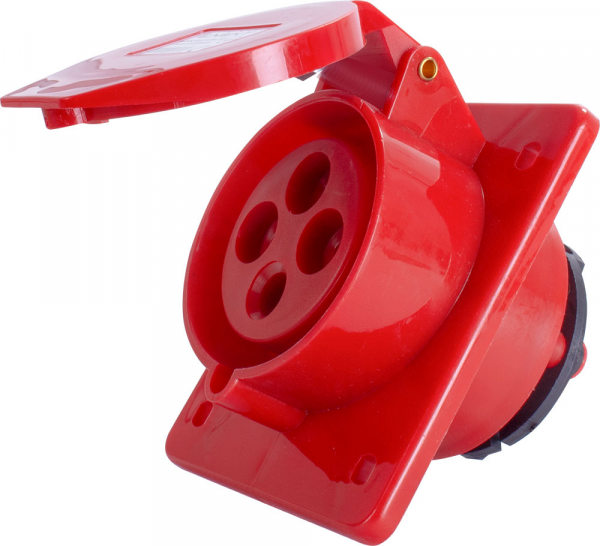 P012013 Силова розетка, що вбудовується e.socket.pro.4.32.wall, 4п., 380В, 32А (424) E.NEXT