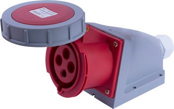 I082011 Силовая розетка стационарная e.socket.124.32.67, 4п., 400В, 32А, IP 67 E.NEXT