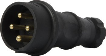 S9100035 Силова вилка переносна каучукова e.plug.rubber.060.16, 4п., 16А E.NEXT