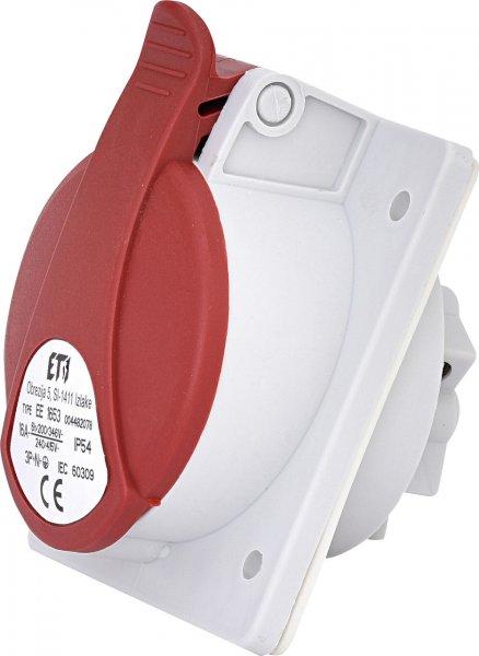 Розетка вбудована (силовий роз'єм) EE-1653  IP54 (16A, 400V, 3P+N+PE) 4482078 ETI