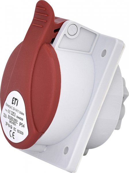 Розетка вбудована (силовий роз'єм) EE-3253  IP54 (32A, 400V, 3P+N+PE) 4482081 ETI