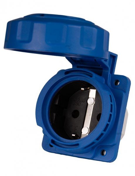 Розетка вбудована (силовий роз'єм) EEH-16S  IP67 (16A, 250V, Schuko) 4482126 ETI