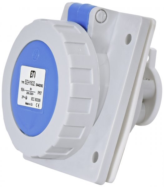 Розетка встроенная (силовой разъём) EEH-1632 IP67 (16A, 230V, 2P+PE) 4482082 ETI