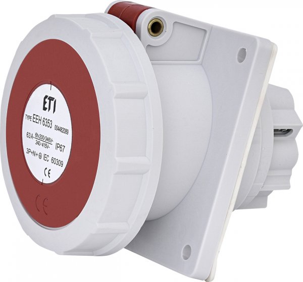Розетка вбудована (силовий роз'єм) EEH-6353  IP67 (63A, 400V, 3P+N+PE) 4482089 ETI